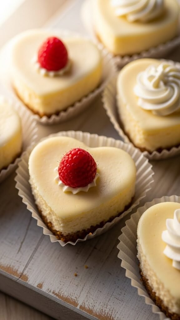 Heart Mini Cheesecakes