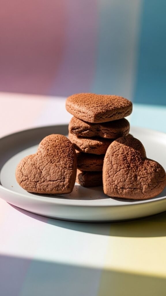 Heart-Shaped Chocolate Sugar Cookies