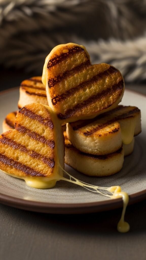 Heart-Shaped Grilled Cheese Bites