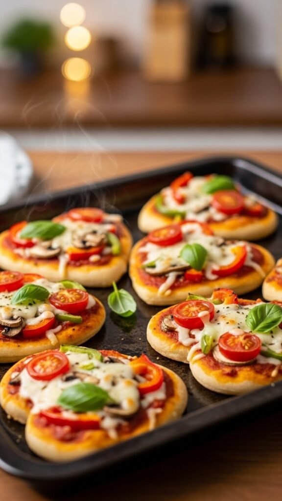 Heart-Shaped Mini Pizzas