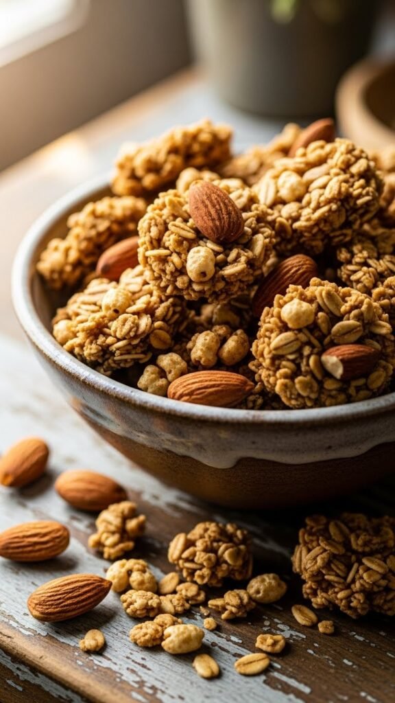 Honey Almond Granola Clusters