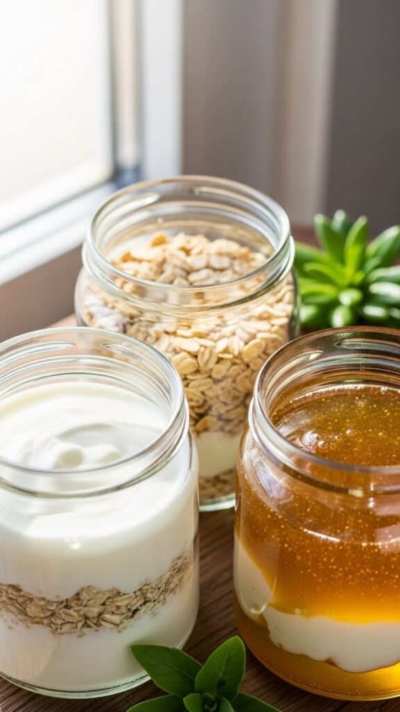 Honey Yogurt Parfaits with Oats
