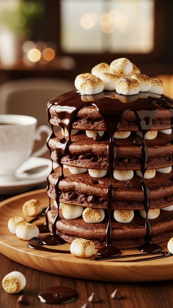 Hot Cocoa Pancakes