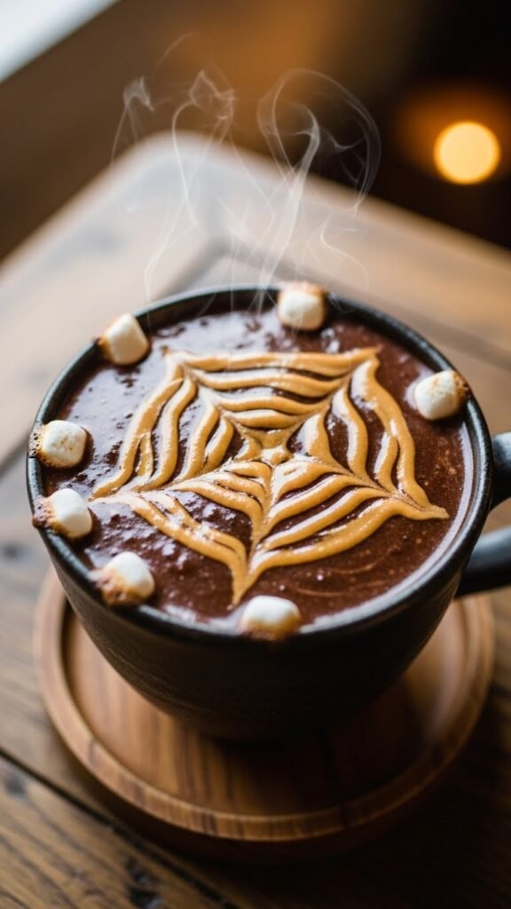Hot Cocoa with Peanut Butter Swirl