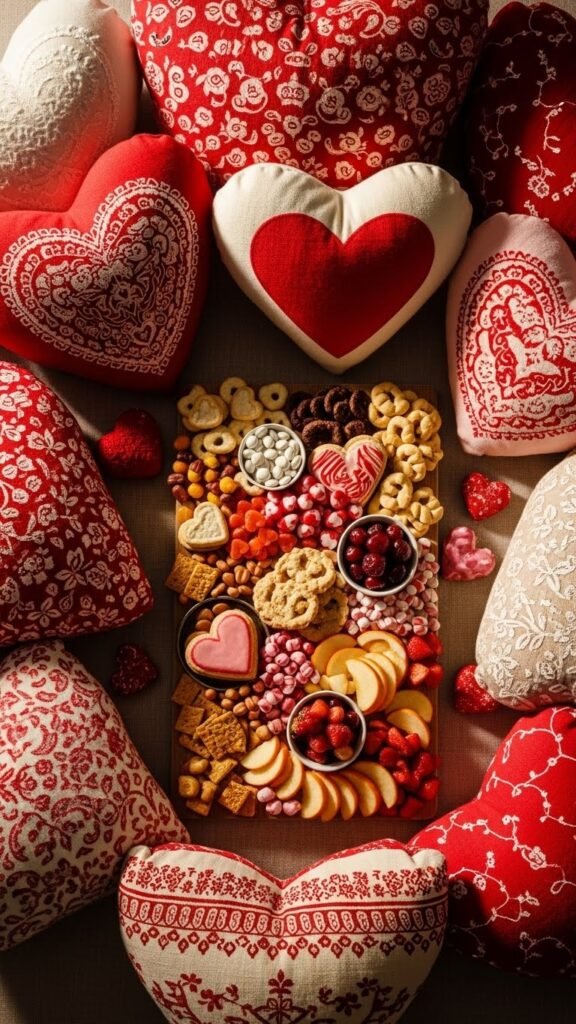 Heart Pattern Snack Board
