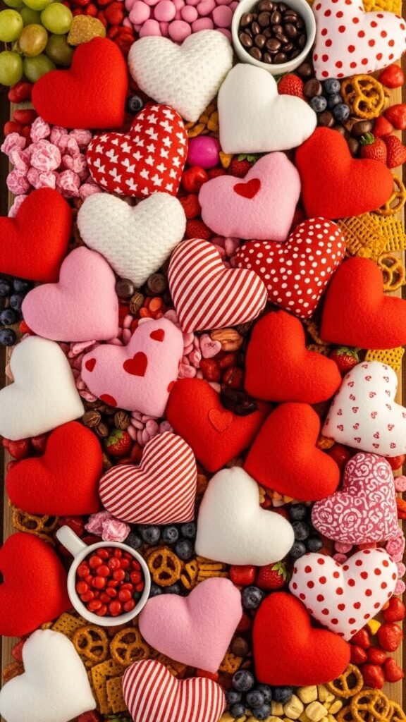 Valentines Snack Mix Board