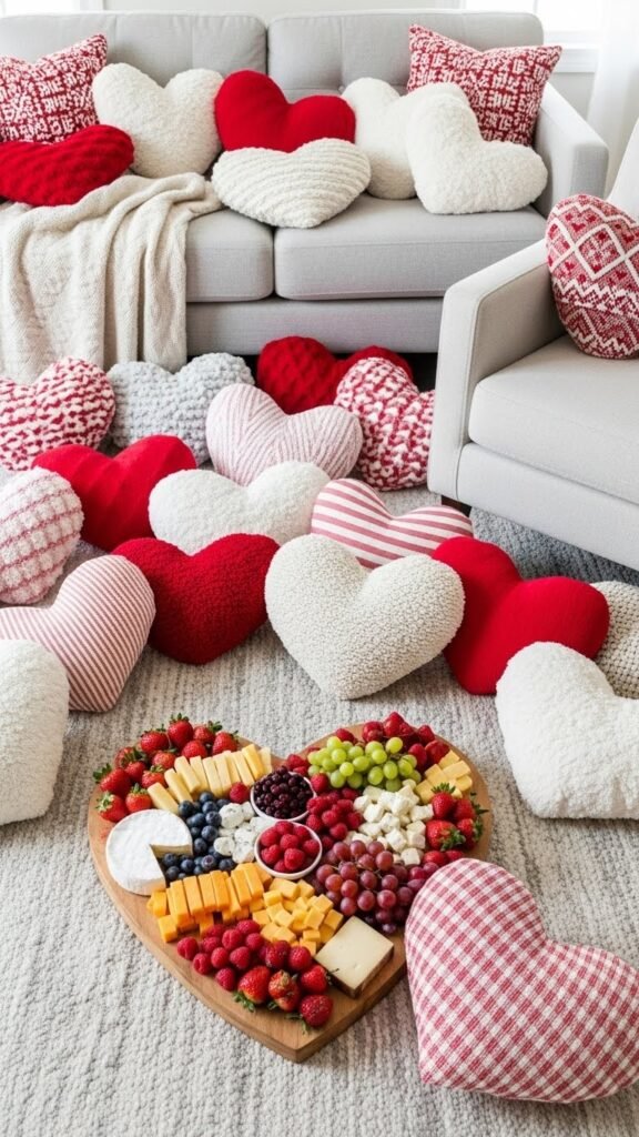 Fruit and Cheese Heart Board