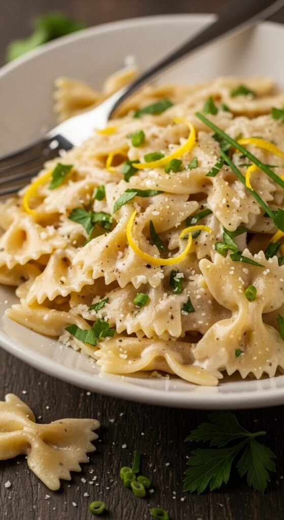 Creamy Parmesan Bowtie Pasta