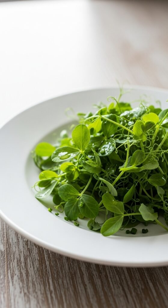 Pea Shoot Garden Salad
