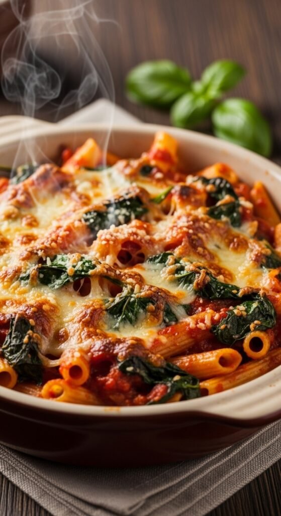 Creamy Spinach Pasta Bake