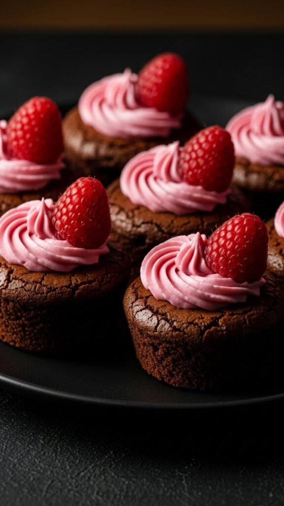 Raspberry Cream Cheese Brownie Bites