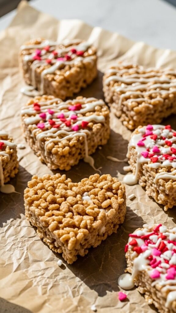Chocolate Rice Cereal Hearts