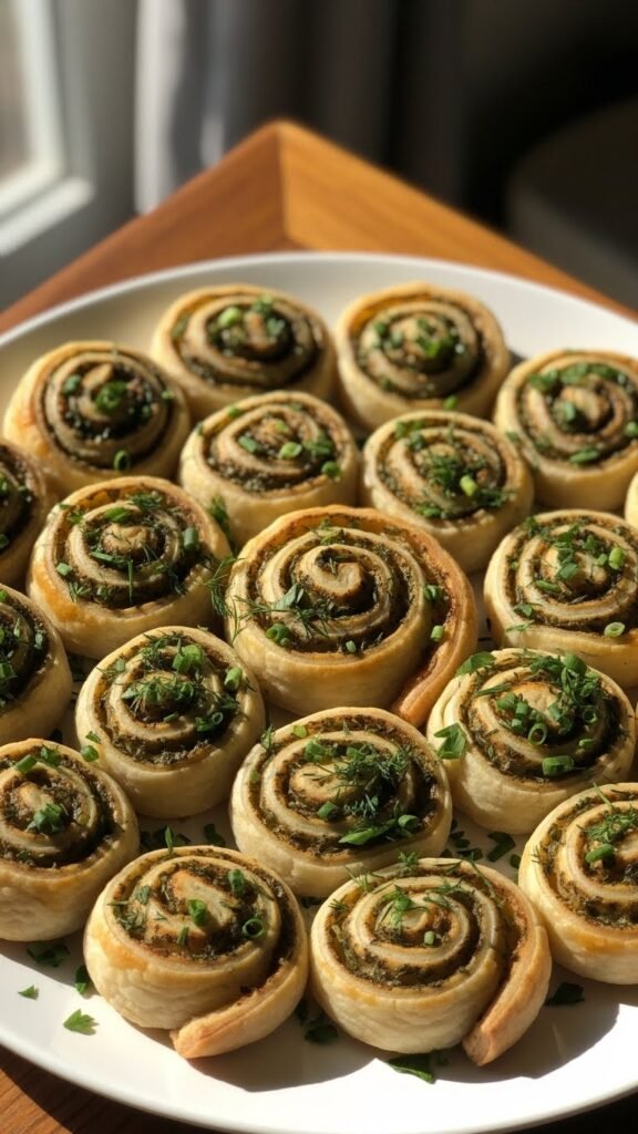Irish Cheese & Herb Pinwheels