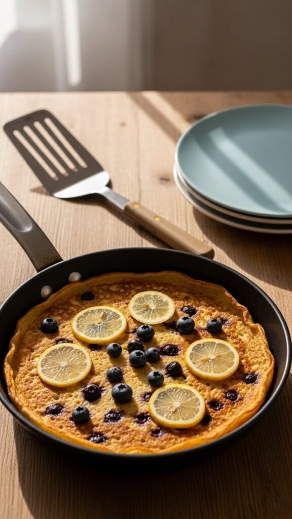 Lemon Blueberry Skillet Pancakes