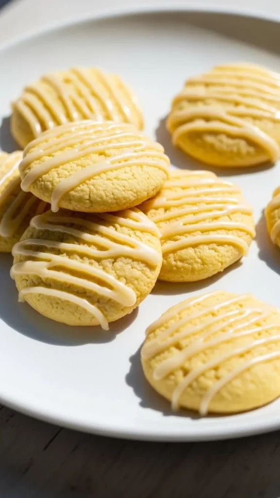 Lemon Glazed Valentine Cookies