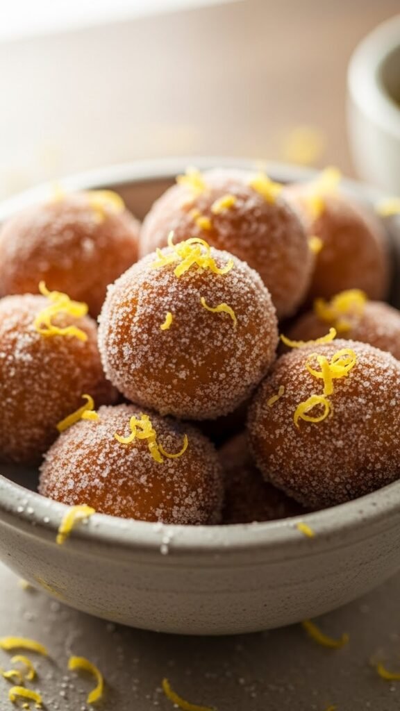 Lemon Sugar Donut Holes