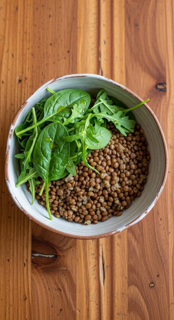 Lentil Greens Lunch Bowl