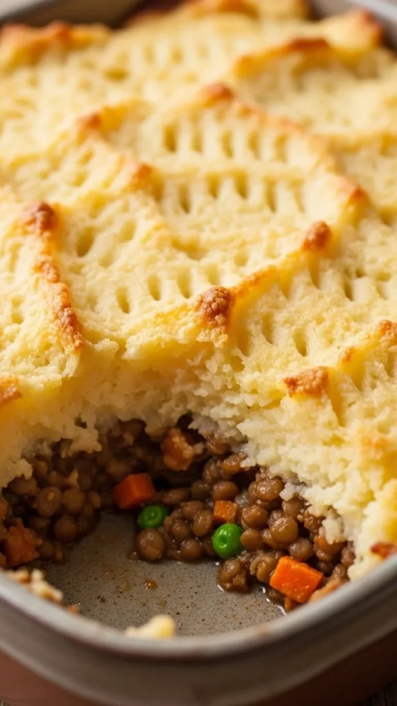 Lentil and Potato Comfort Bake