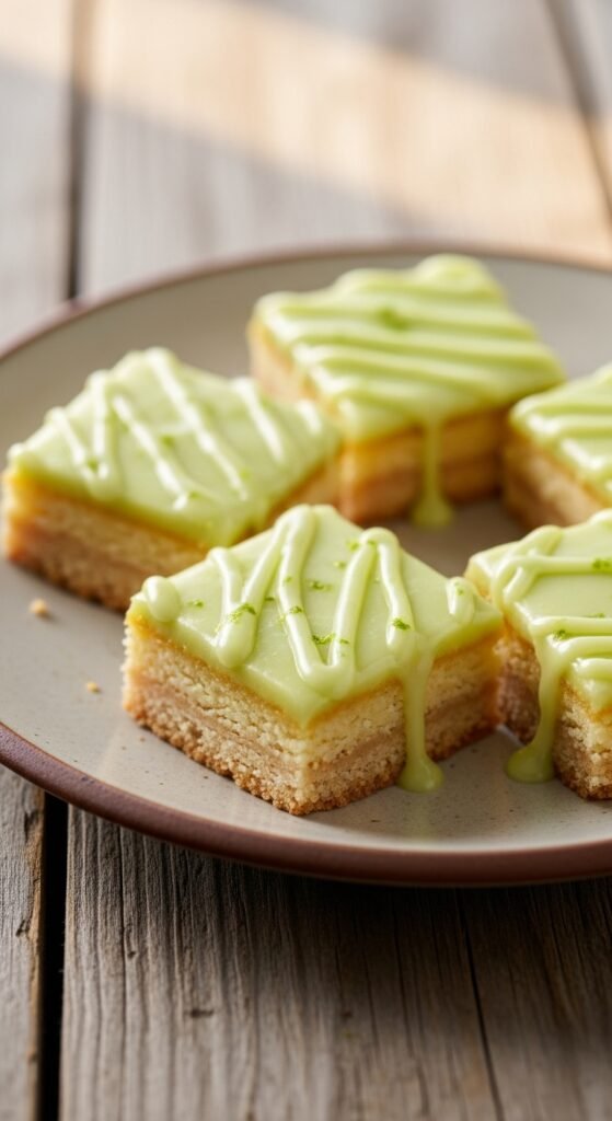 Lime Glazed Shortbread Bars