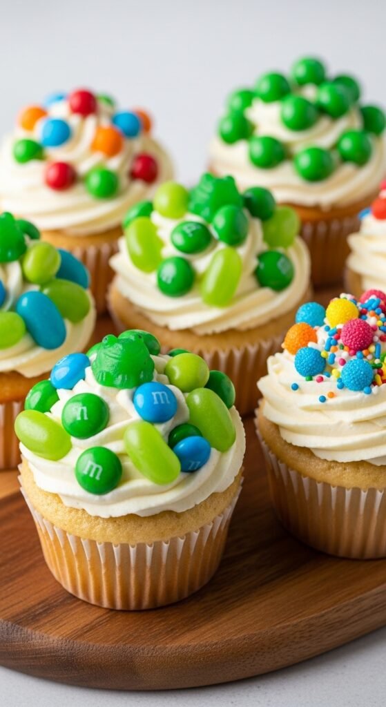 Lucky Charm Candy Cupcakes