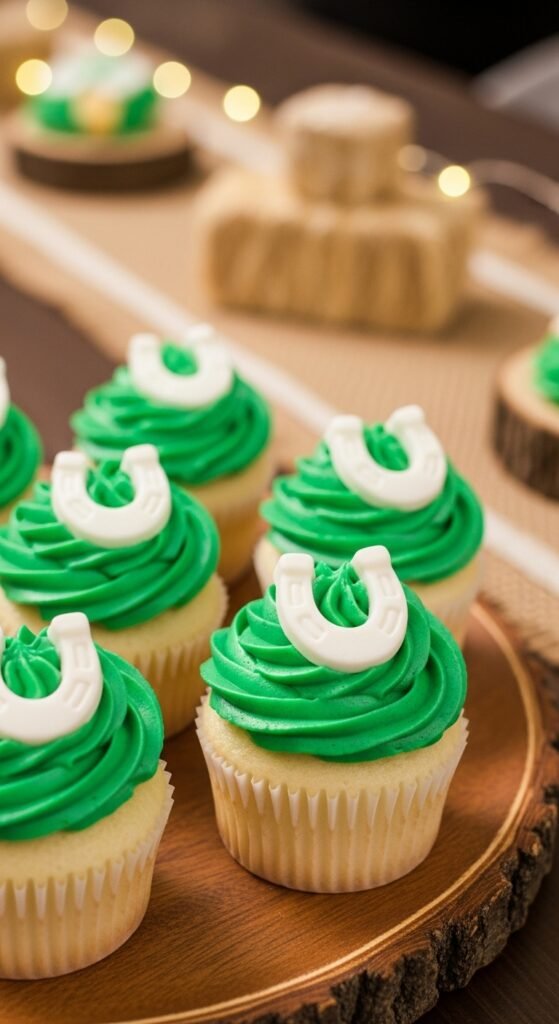 Lucky Horseshoe Cupcakes