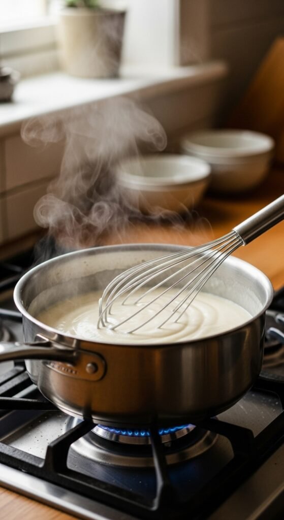 Making a Classic Creamy Coconut Pudding