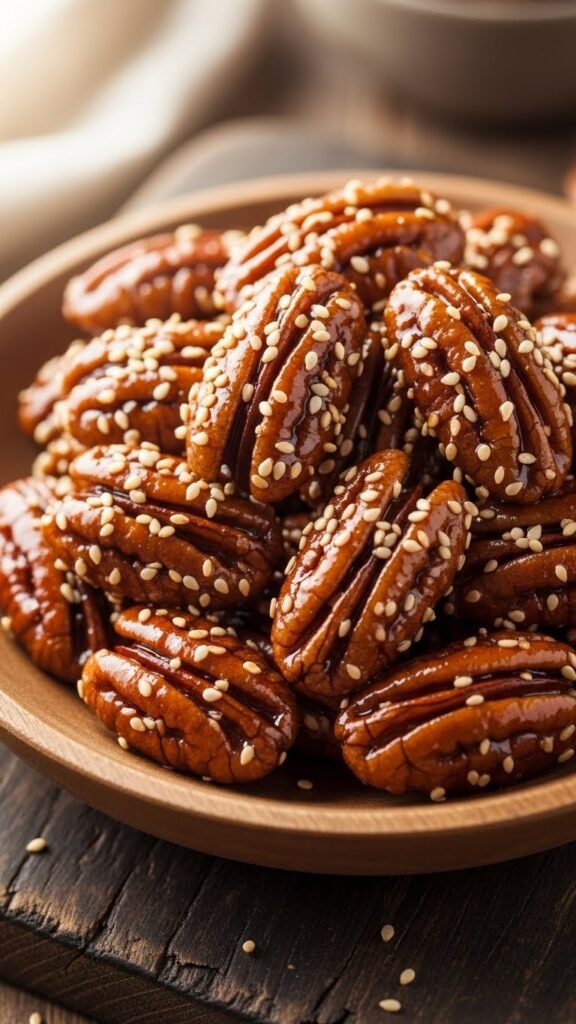 Maple Sesame Pecans