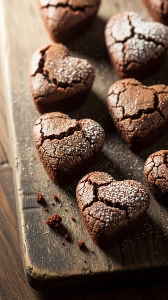 Mini Brownie Heart Bites