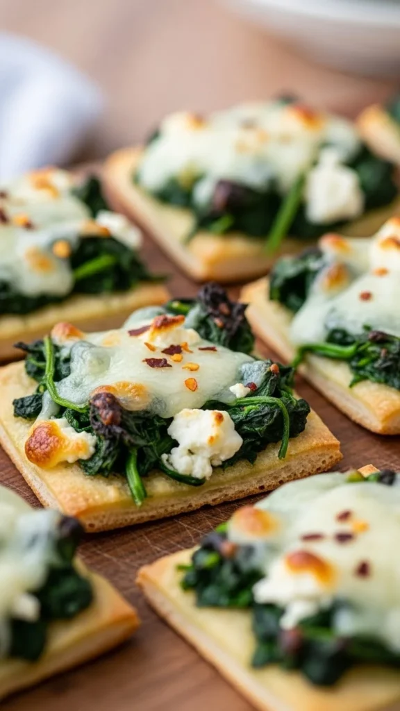 Spinach Flatbread Squares