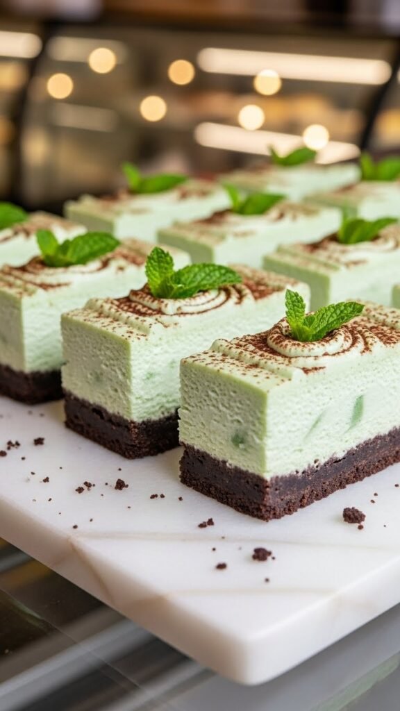 Mint Cheesecake Bars