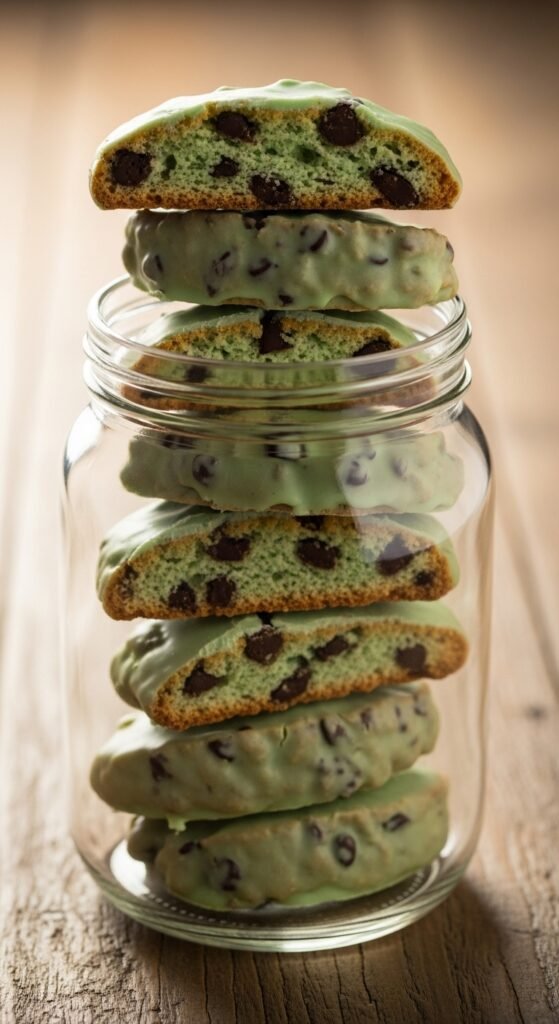 Mint Chip Biscotti