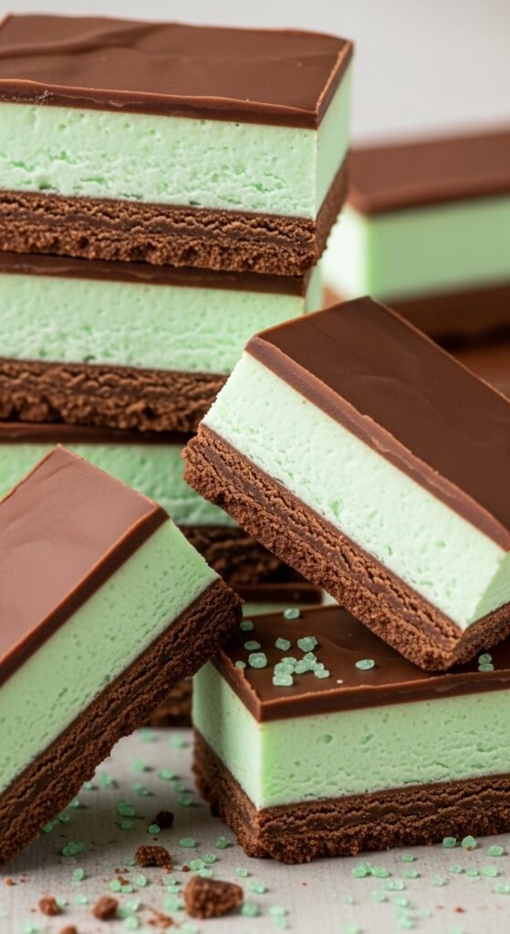 Mint Chocolate Sandwich Bars