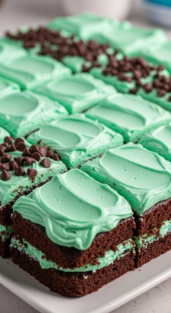 Mint Chocolate Sheet Cake