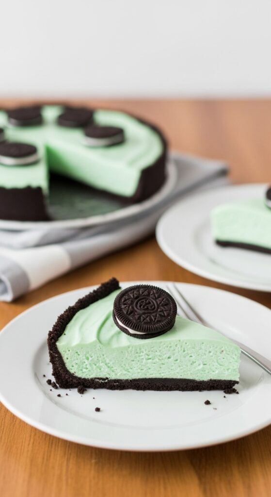 No-Bake Mint Chocolate Pie