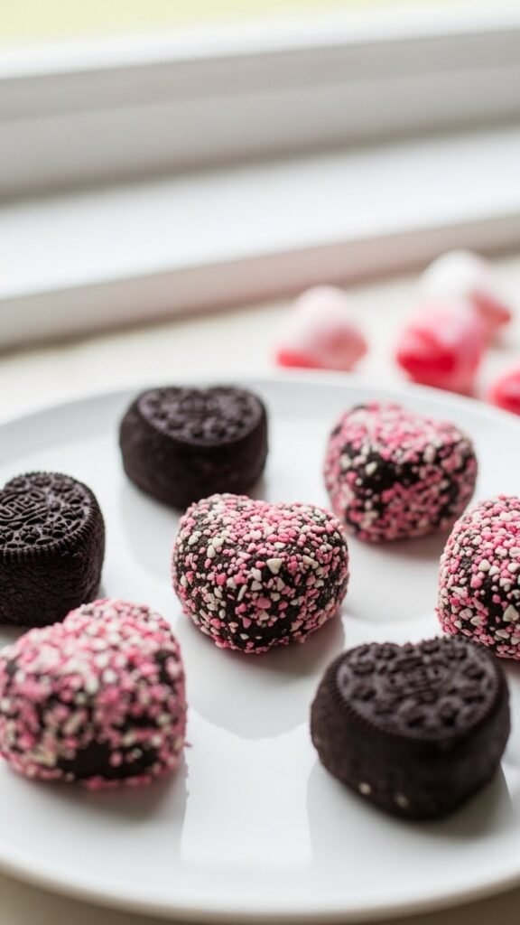 No-Bake Oreo Truffle Hearts
