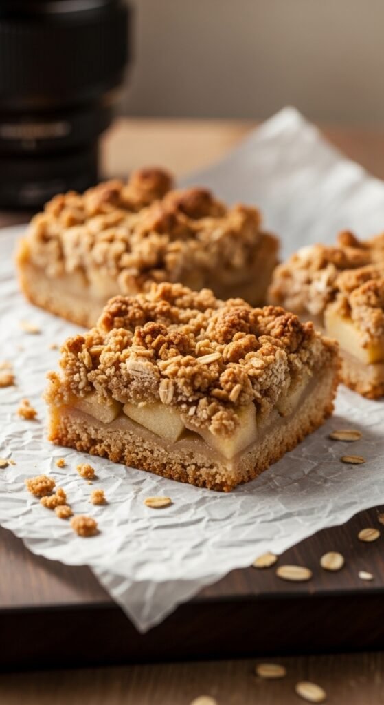 Oat Crumble Apple Bars