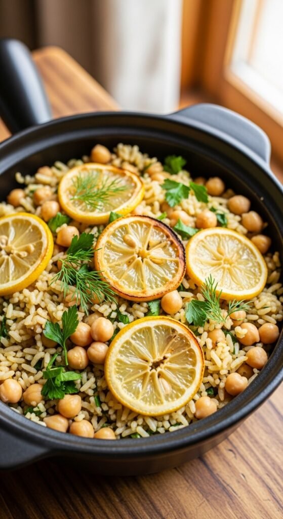 One-Pot Lemon Chickpea Rice