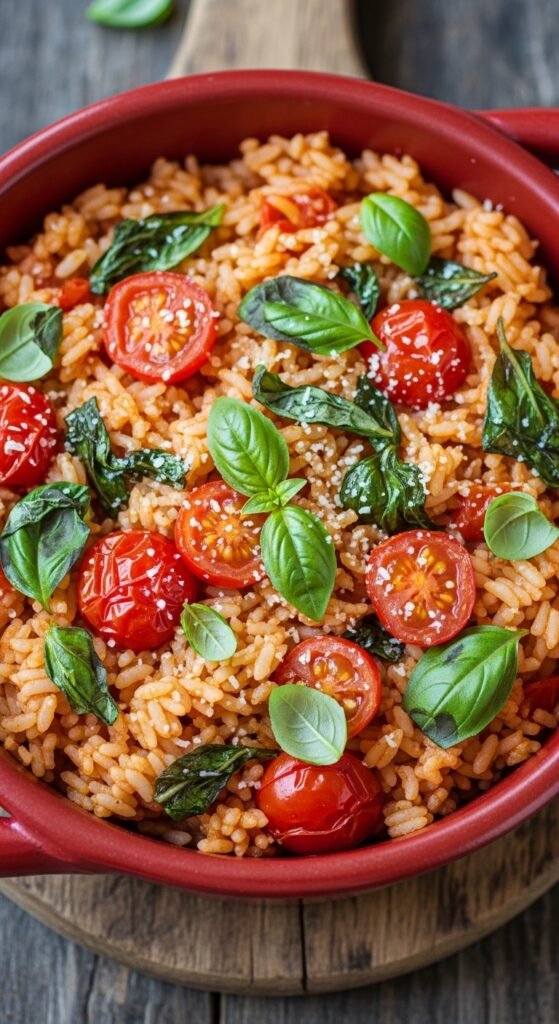 One-Pot Tomato Basil Rice
