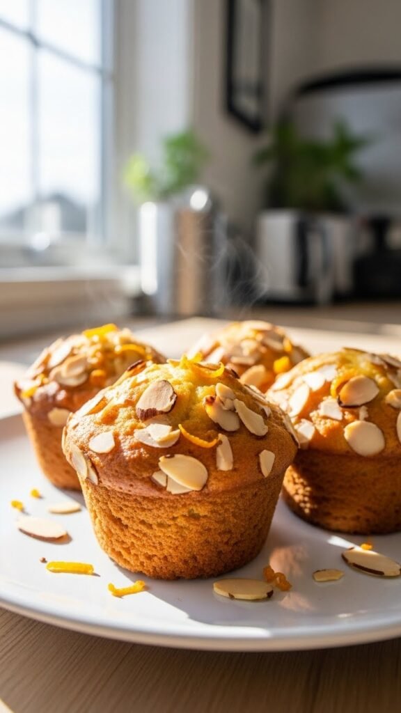 Orange Almond Breakfast Muffins