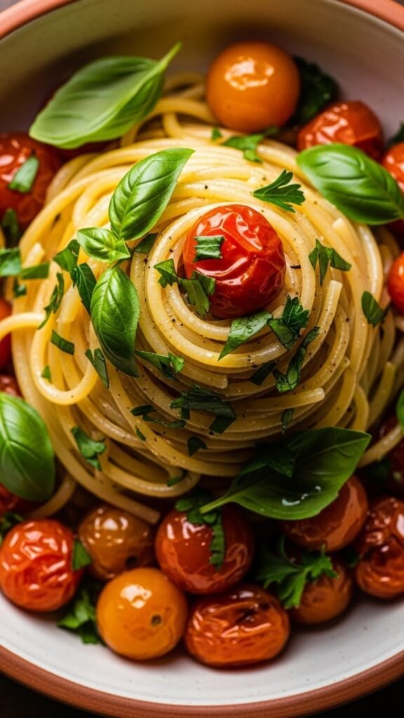 Pasta with Roasted Cherry Tomatoes