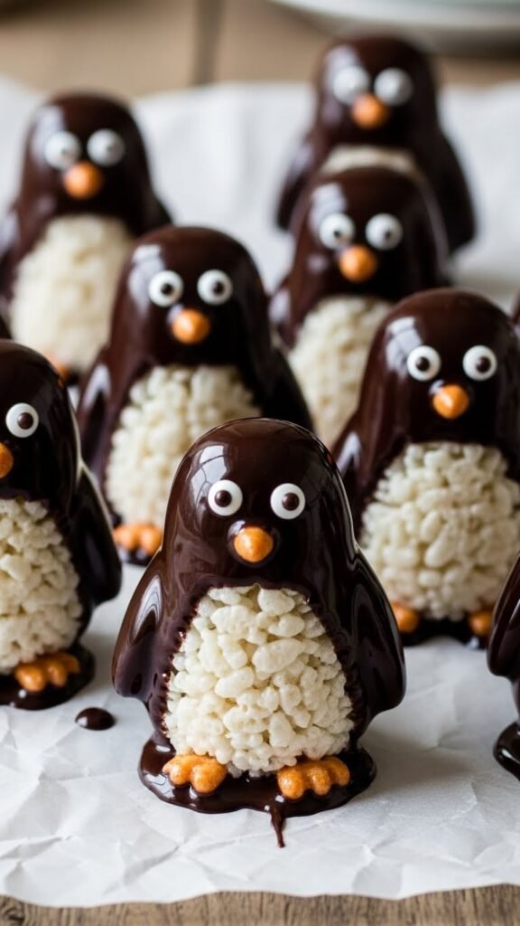 Penguin Rice Krispie Treats