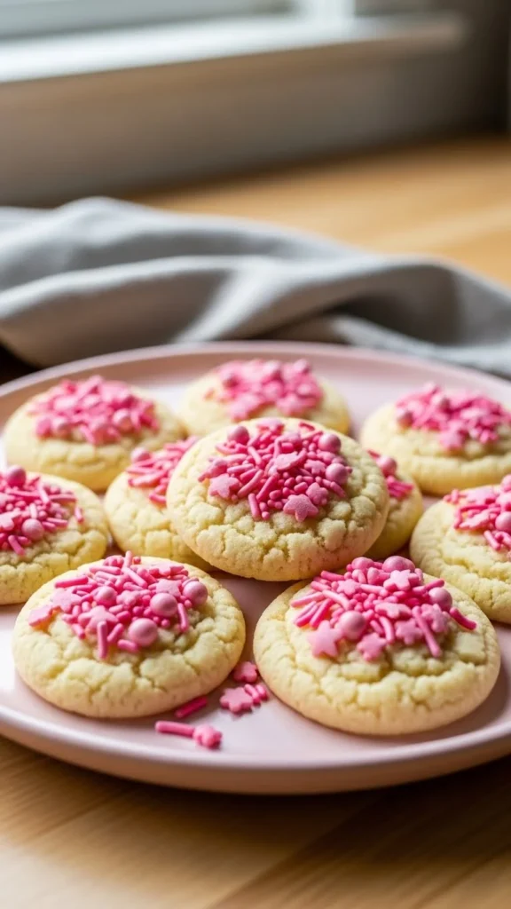 Pink Sprinkle Sugar Cookies