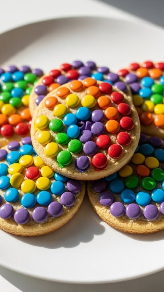 Rainbow Button Cookies