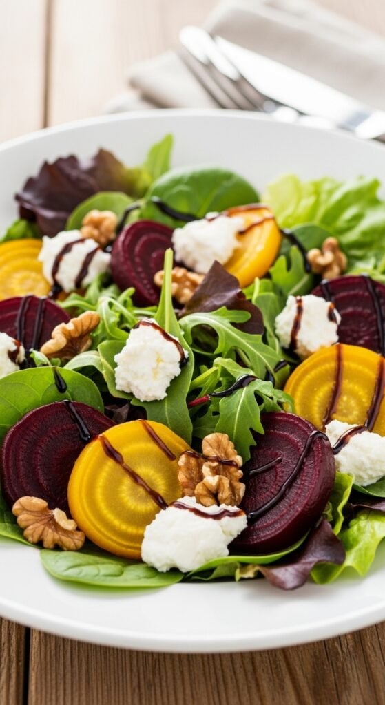 Roasted Beet and Goat Cheese Salad