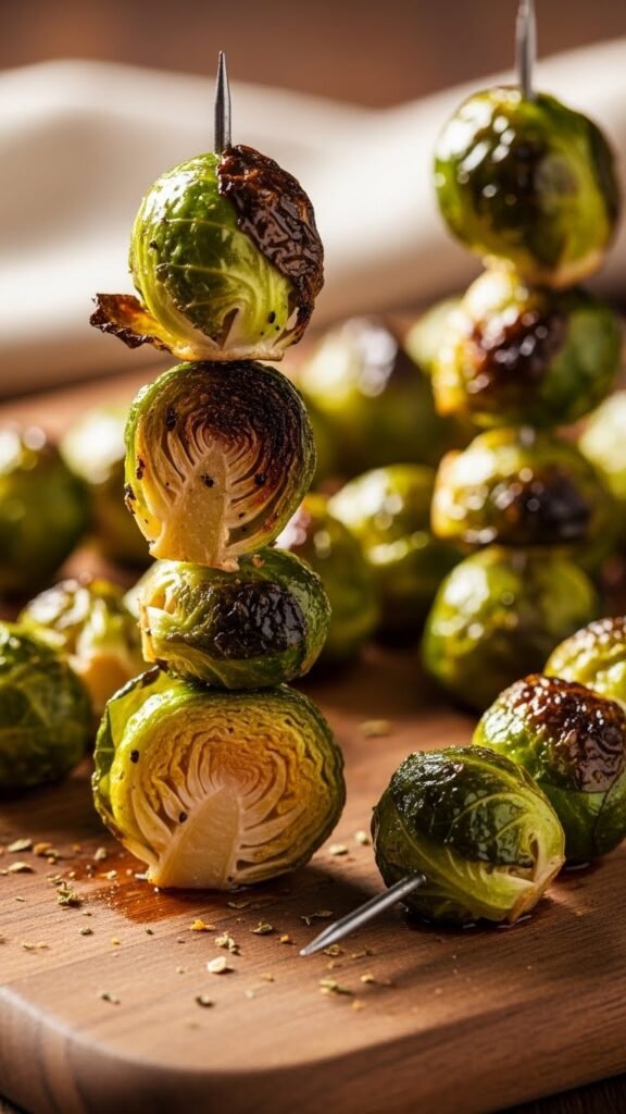 Roasted Brussels Sprout Skewers