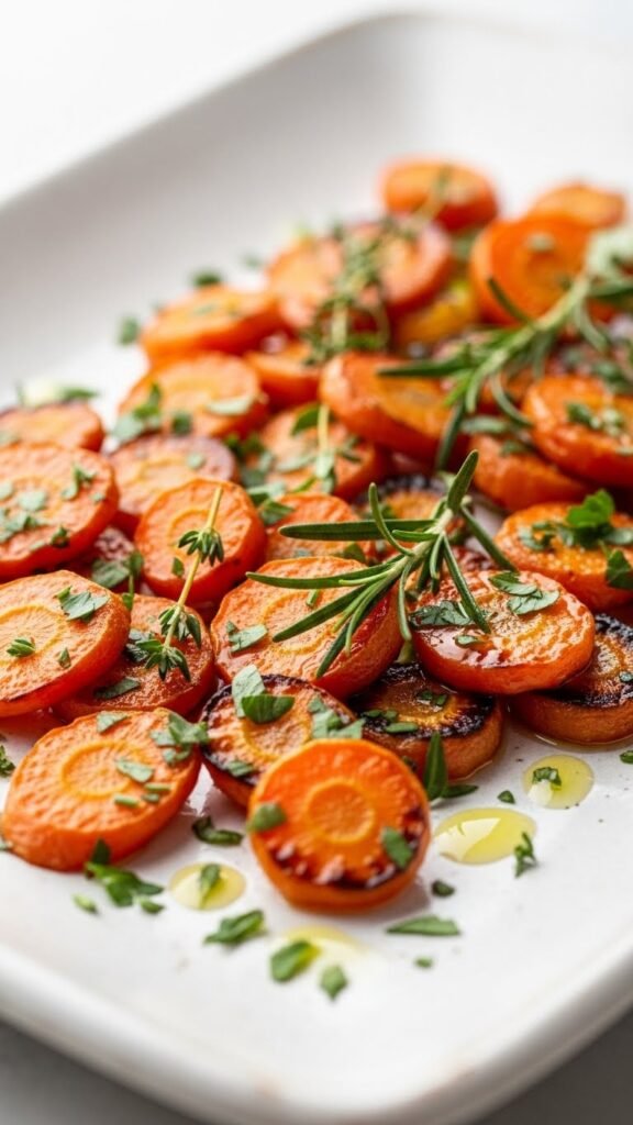 Roasted Carrot Coins with Herbs