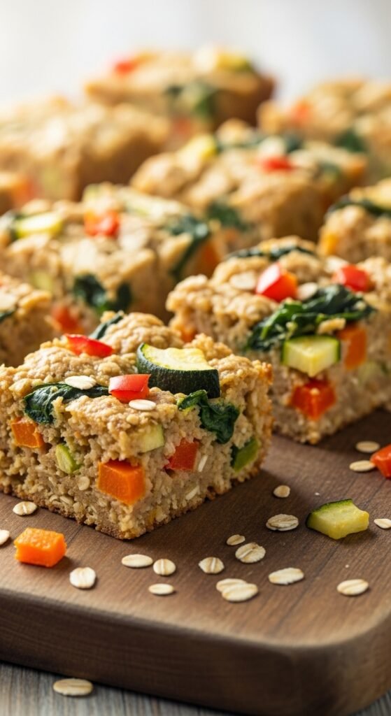 Savory Oat and Vegetable Squares