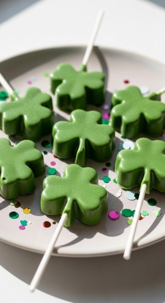 Shamrock Chocolate Pops