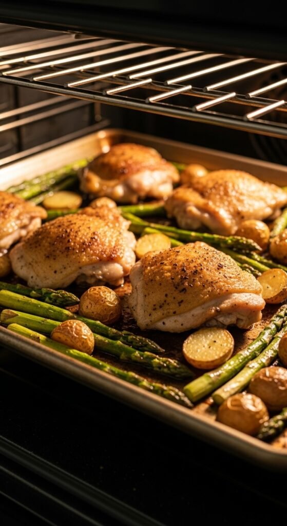 Sheet Pan Chicken With Asparagus