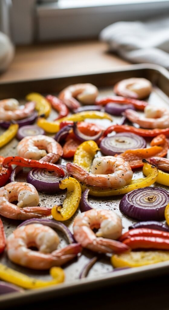 Shrimp and Bell Pepper Bake